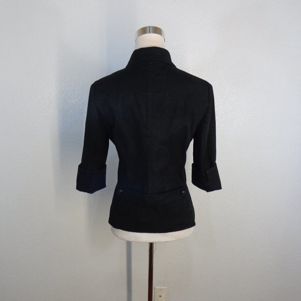 TALBOTS Women’s Sz 6 black cotton stretch blazer - Picture 4 of 5